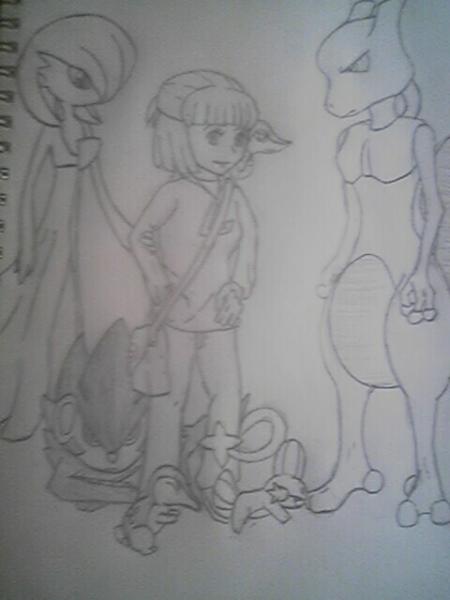 Drew this for my Riolu friend when she saw the other team pic I did.(Snivy is in it but I drew this just before W/B came out. :x )