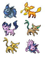 Eeveelutions imitating each other!