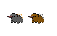 Ekidnik - The Spiny Pokemon 
Aullia Pokedex (No. 22)
[Ground] 
Their body expands into a ball of sharp spines when they are threatened by predators. T