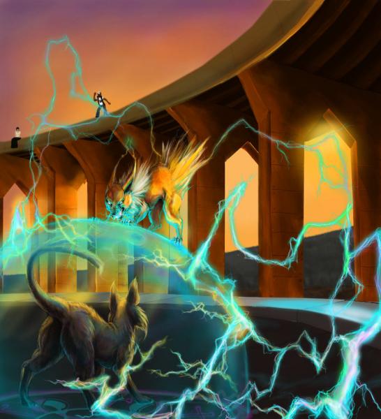 epic battle of Jolteon, and Umbreon