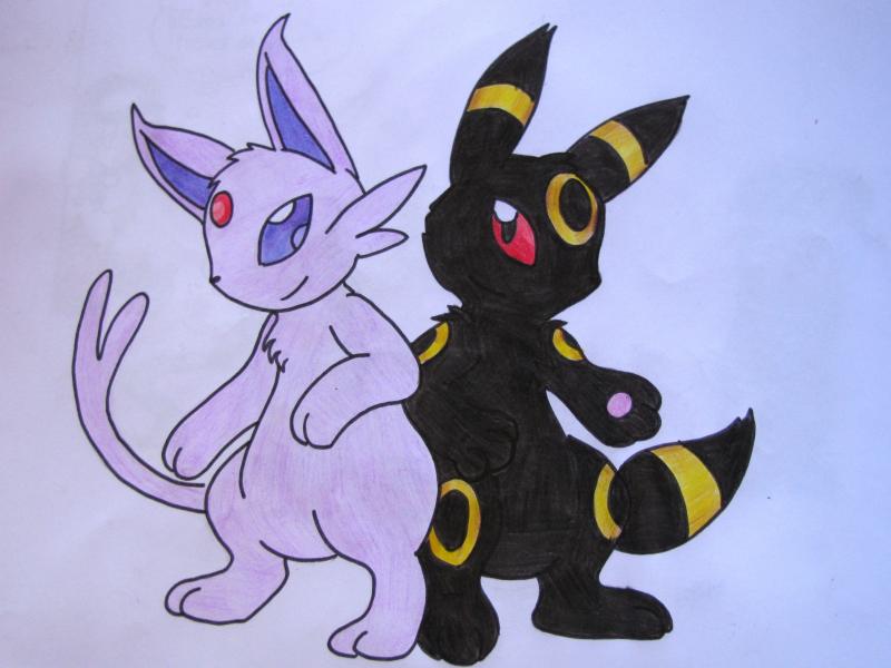 Espeon and Umbreon