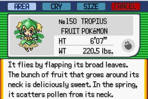 Exotic costume Tropius!
