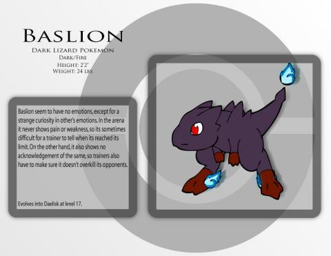 Fake Pokemon   Baslion by Prinny Dood
