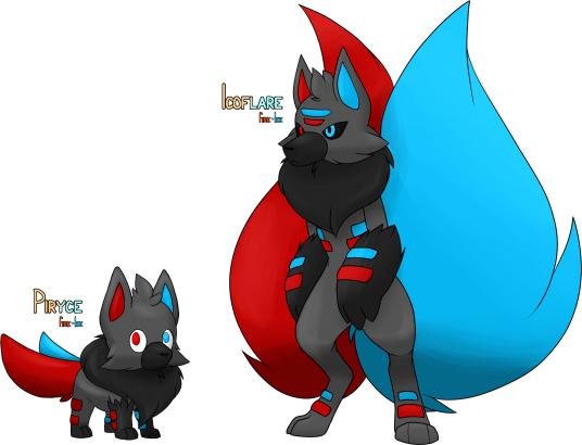 Fakemon 001-002
Piryce  and Icoflare, the Temperature Pokemon.
