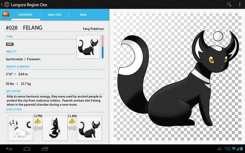 Felang pokedex