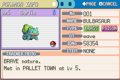 FireRed - got Garlic