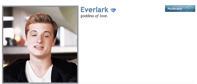 First time checking out my profile as Everlark.