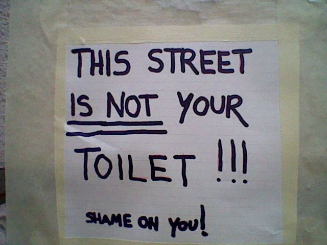 Found on one of the streets back in Dubrovnik, Summer 2010. It gave me a good laugh ! <3 And that street actually stinked like pee...
