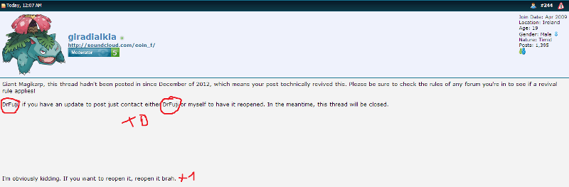 Fujiception =D

He should contact himself... interesting...