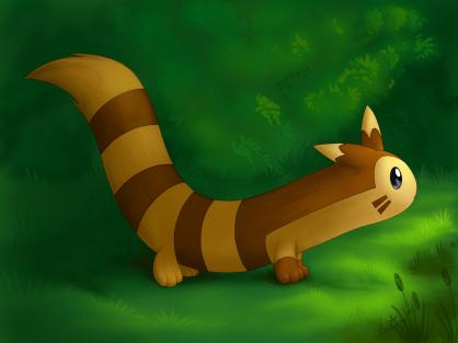 furret at the forest by bestary d4hnxpb