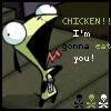 Gir eats chicken