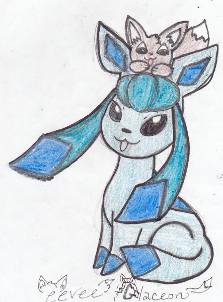 glaceon(male) & eevee(???)