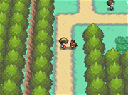 Gold and Hoothoot in a route
