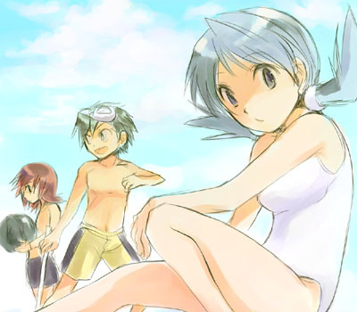 Gold, Silver & Crys at the beach.