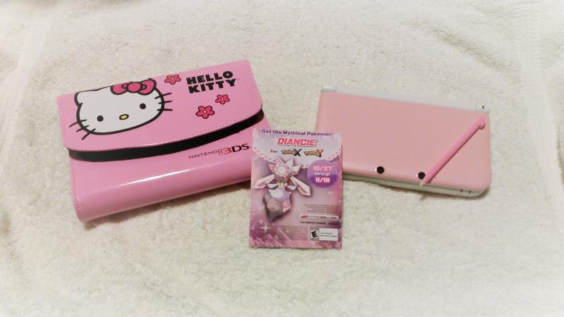 Got my Diancie today! 
Also showing off my adorable 3DS XL case haha.