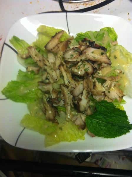 Grilled Chicken Salad with a pear Vinaigrette dressing