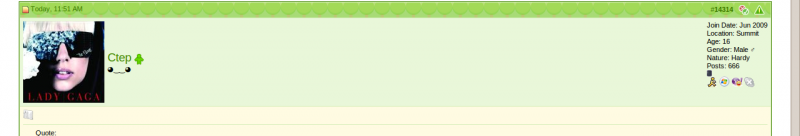 Ha, my post count was 666.