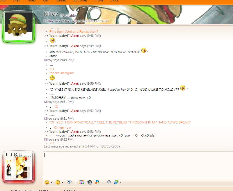 Had to fullscreen the convo in order to fit it all in.. also we were originally talking about doing multiple player in KH 358/2. 

I uploaded it into 