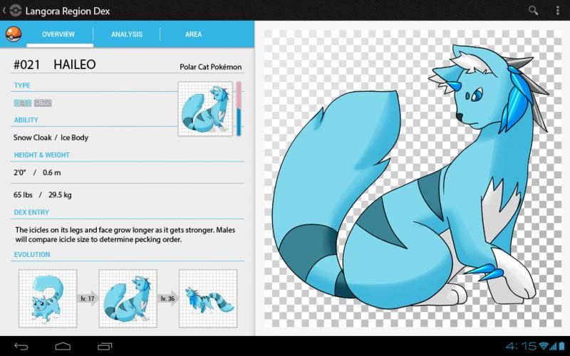 Haileo pokedex