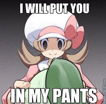 halolz dot com pokemonheartgold chikorita iwillputyouinmypants