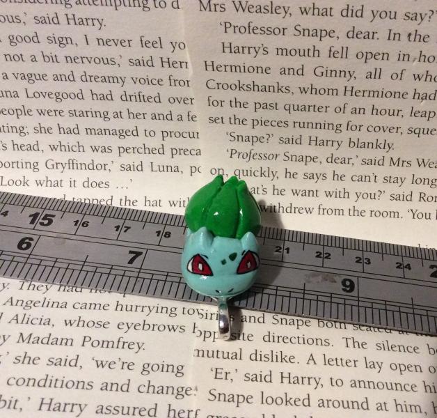 Hand made Bulbasaur inspired pendant