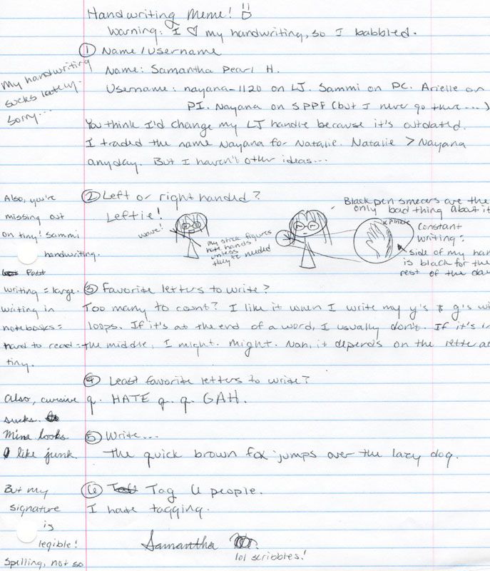 Handwriting!

...I just didn't want to upload it to Photobucket. I think it's too tall, anyway. Losers.