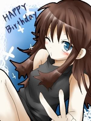 Happy Birthday! I wish someone would give me a Birthday card with Blue on it. XD