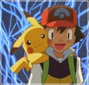 Here are Ash and Pikachu