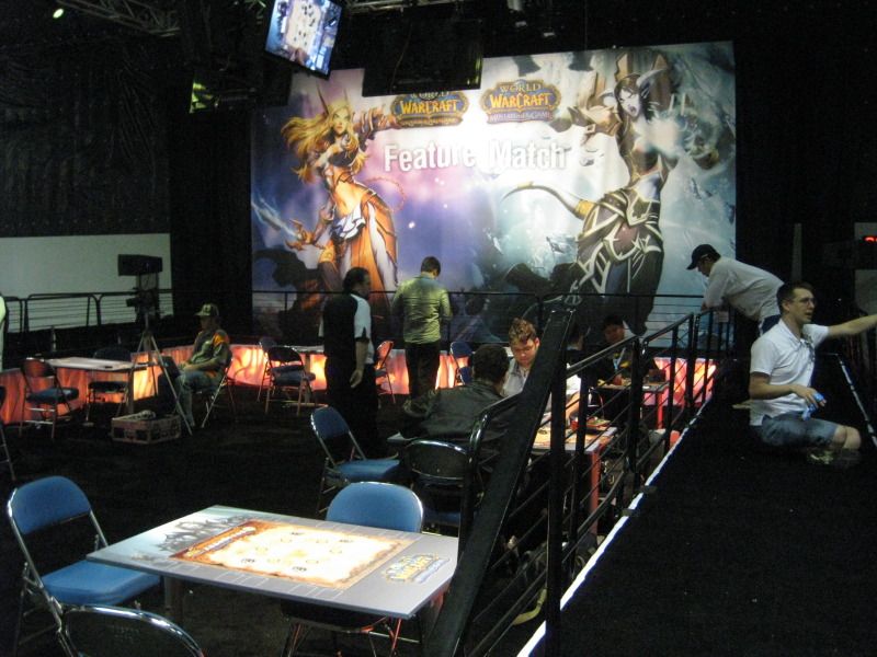 here's the TCG area's WoW TCG/Minis Finals area