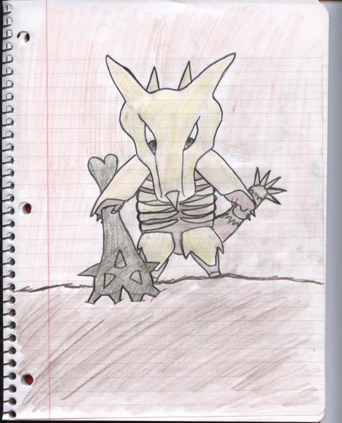 Hoss, the gruff and tough armored Marowak. He's armored with bones and his club has magical properties that grant him the ability to see how his oppon