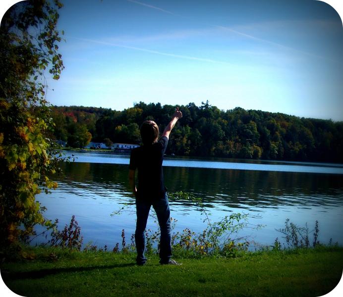 I had to give my lake a thumbs up for being so pretty!