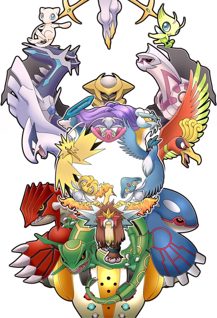 I think this is all the legendaries up to the fourth gen! I like the symmetry. :3