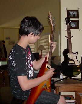 I took all these myself... Me playing guitar.