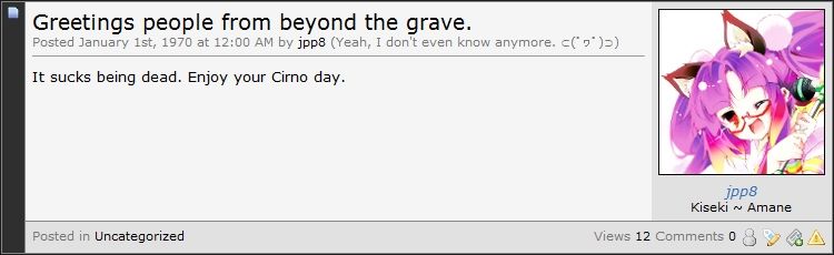 I went to the last page of the blogs, and I saw this. Man, I didn't think the forums were around before Pokemon was made. 0.o

Also this person must'v