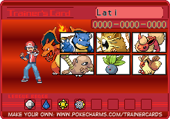 I'm making a UU challenge for red (and later for gold when I beat red). You can see on that one my team, my bagdes, my name there and the edition!^^