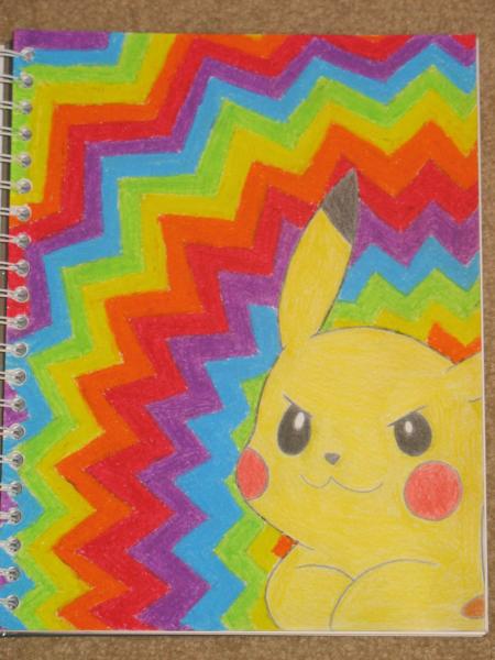 Is it colorful enough?? haha XD I made this out of boredom with lotsa oil pastels for the background, and colored pencil for the Pikachu! :) Its a LOT