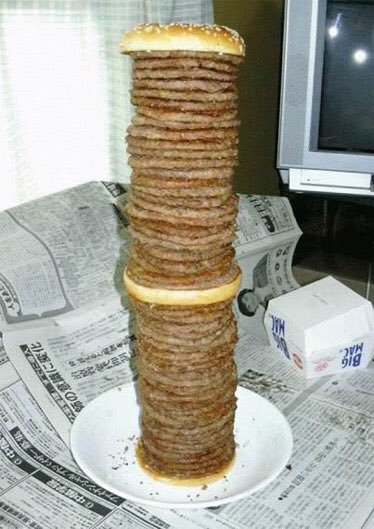 Is this McDonalds's new burger challenge? Cursed Image 7.