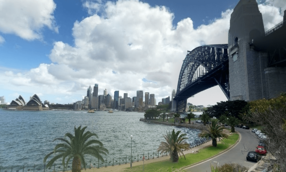 It's an awesome view of the Harbour Bridge!