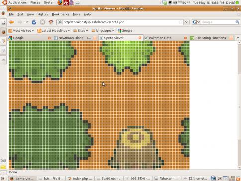 its my new and improved sprite viewer, which is now greater to PokeTex (equal to my hacked-list version). However, this remains a viewer, not an edito