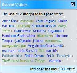 It's over 9000 folks!
And it's Firebugged as well. The number of visitors are legit though ahaha.