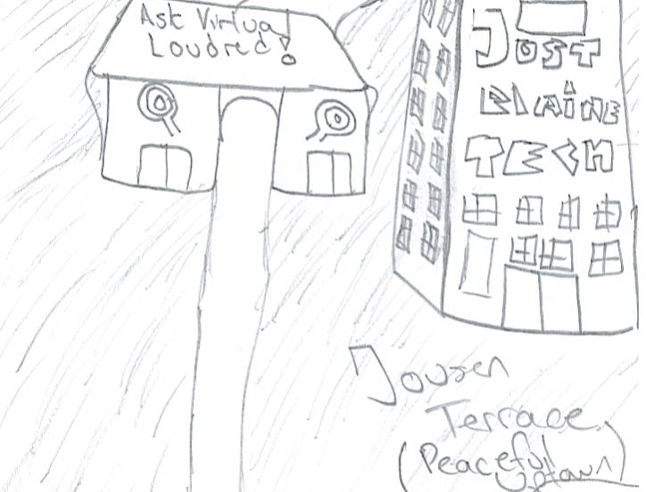 Jousen Terrace(Bottom Left):
This is where you see the Ask Virtual Loudred Building as well as the Just Blain Tech. Building here. Now I'll explain th