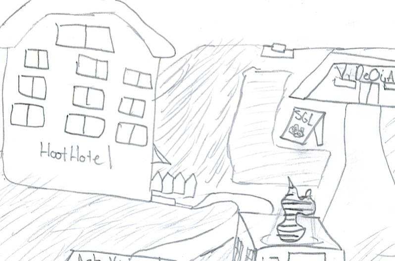Jousen Terrace(Top Left):
Hey look let's rest at the Hoot Hotel since we are dropping by and all. Lol the Hoot Hotel. Anyways on the bottom you can se