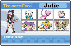 Julie's Trainer Card! (Requested by miley810)