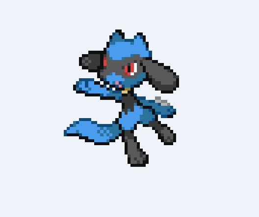 Just a Riolu frontsprite. It has been done numerous times, but this is the one that I used in my personal hacking (sourced from bulbapedia).