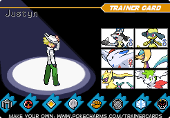 Justyn's trainer card