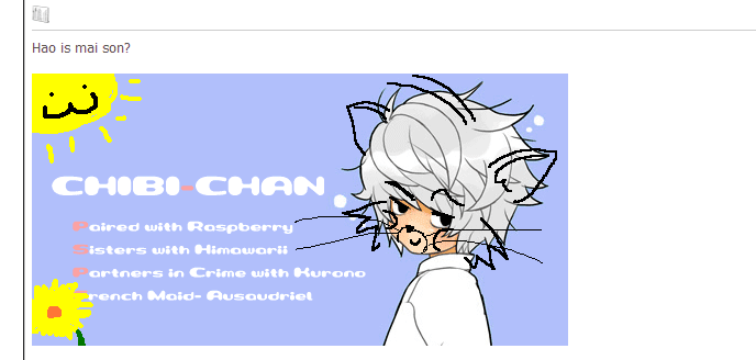 Klippy's version of Chibi's siggy for the "Sunflowers" SOTW XD