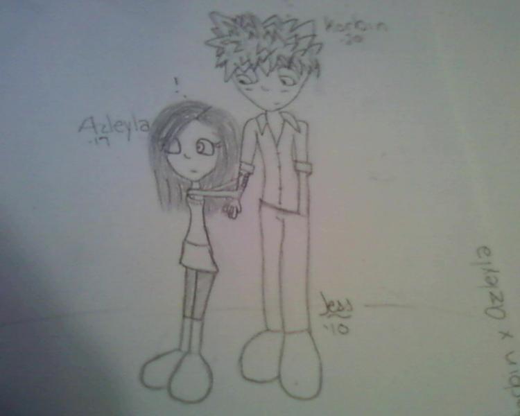 Korbin and Azleyla love-interest sketch from the RP I'm currently in, As Darkness Falls.

Korbin belongs to Strikit (Love herr, she's awesumm. ;D)
Azl