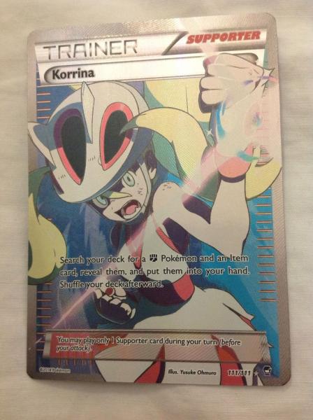 Korrina Full Art pulled from my Mega Lucario Collection Box along with 3 other holos.