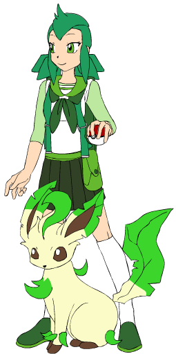Kusa is a girl in the Pokemon Type Acadamy, a school that divides students based on a single type they like the most. Kusa is in the Grass Dorm, and h