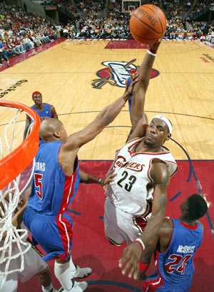 LeBron James of the Cleveland Cavaliers